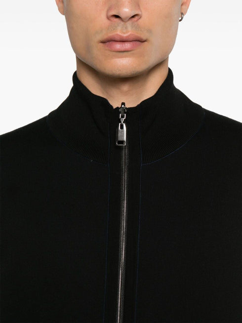 zip-up cardigan